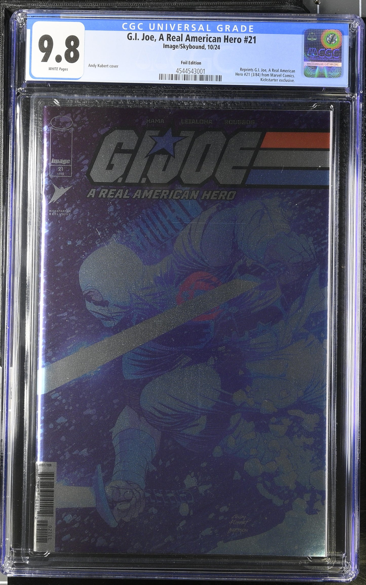 G.I. Joe, A Real American Hero #21 CGC 9.8 * Kickstarter exclusive Color Foil