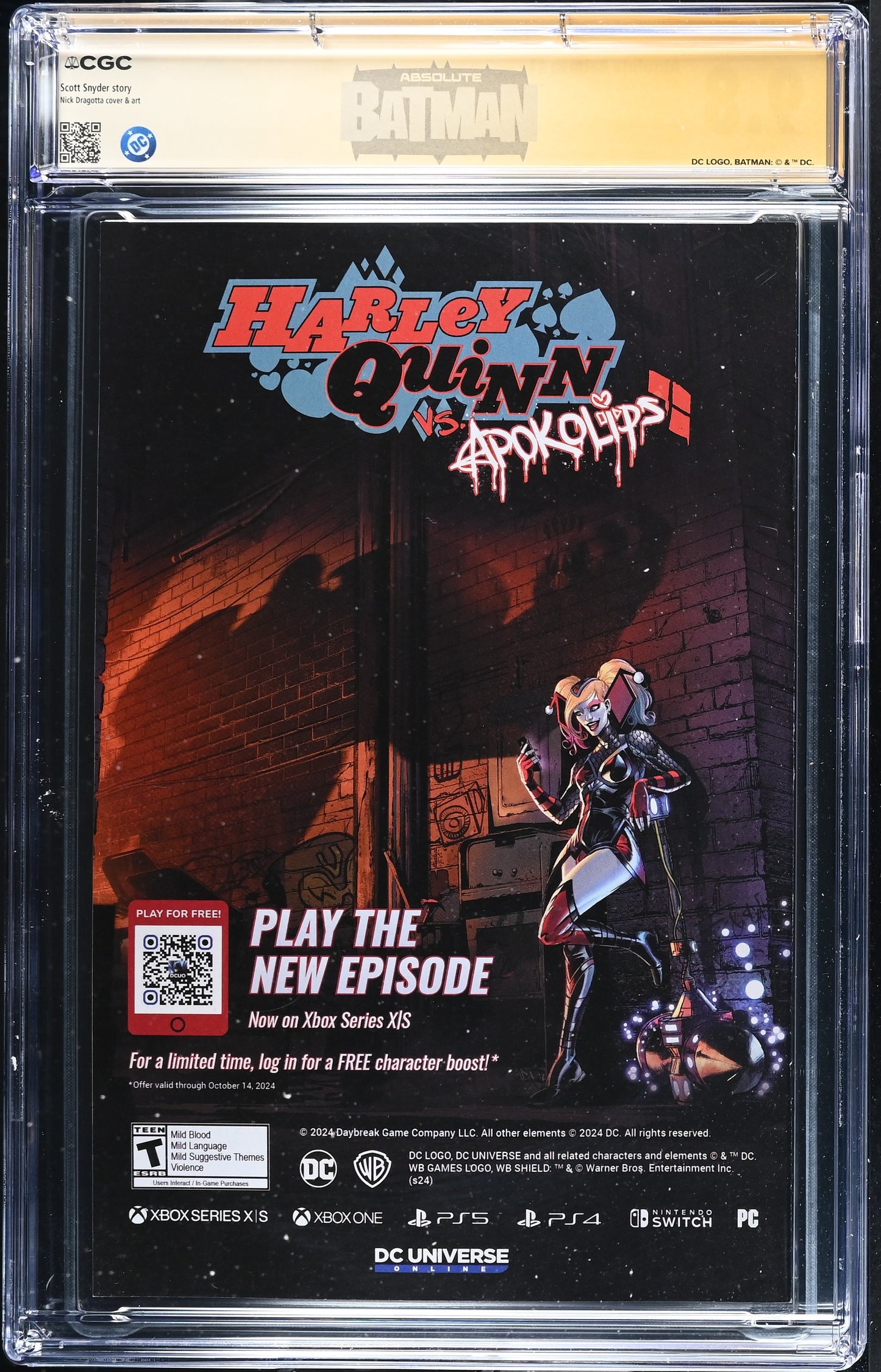 Absolute Batman #1 CGC SS 9.8 * 7th Print Signed Scott Snyder