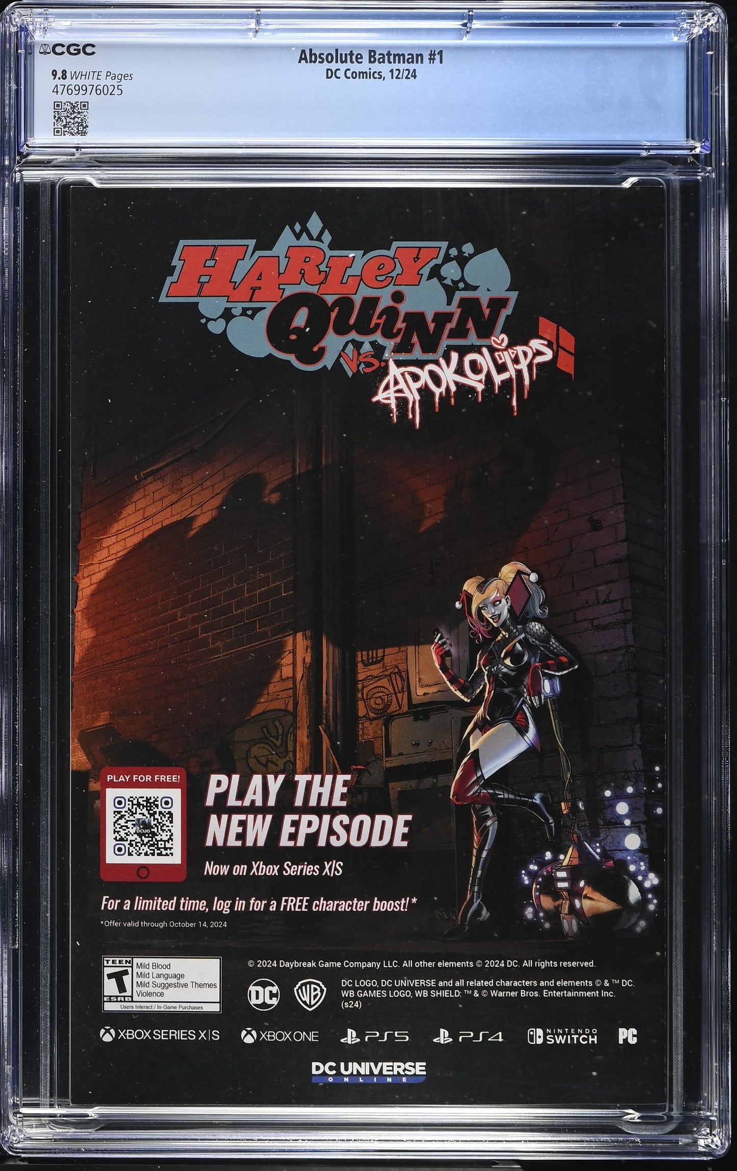 Absolute Batman #1 CGC 9.8 * 1st Print Cover A Dragotta