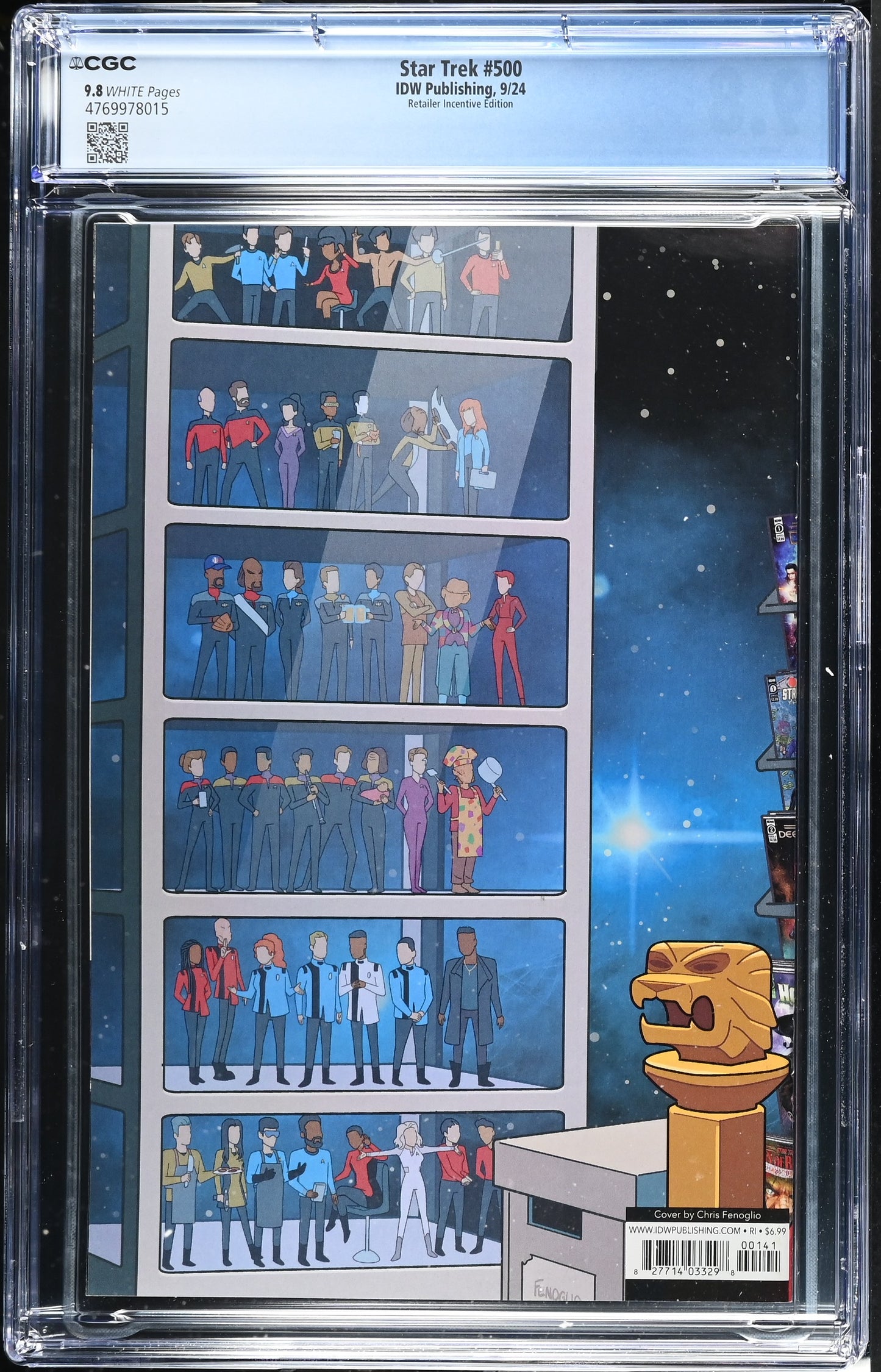 Star Trek #500 CGC 9.8 * 1:10 Ratio by Chris Fenoglio