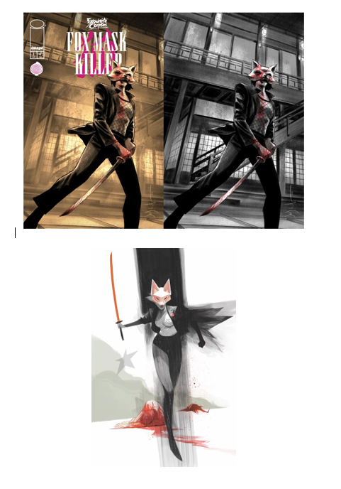 Exquisite Corpses Fox Mask Killer #1 * Wachter Exclusive Set & 1:50 Ratio by Mike Huddleston