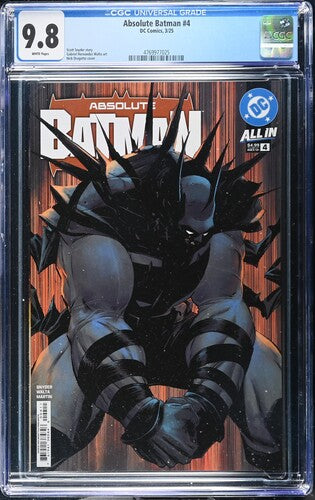 ABSOLUTE BATMAN #4 CGC 9.8 * 1st Print Cover A Nick Dragotta