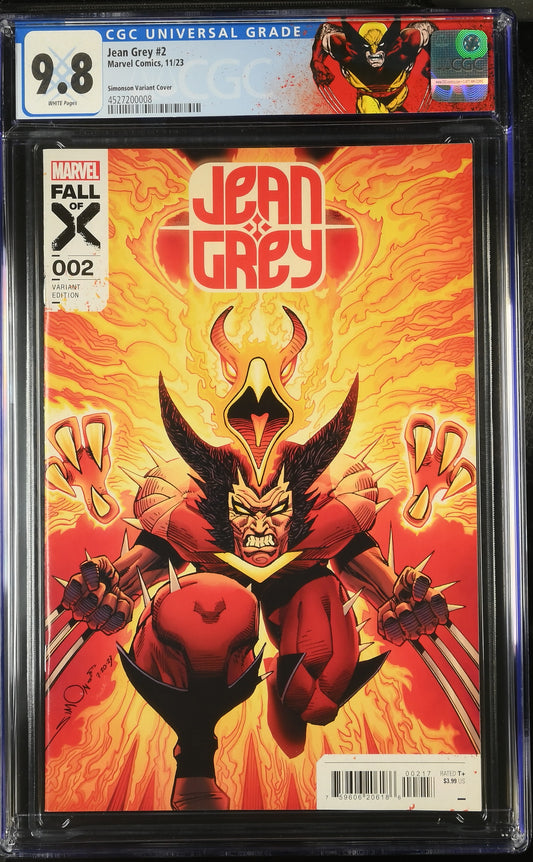 Jean Grey #2 CGC 9.8 * Walt Simonson 1:50 Variant
