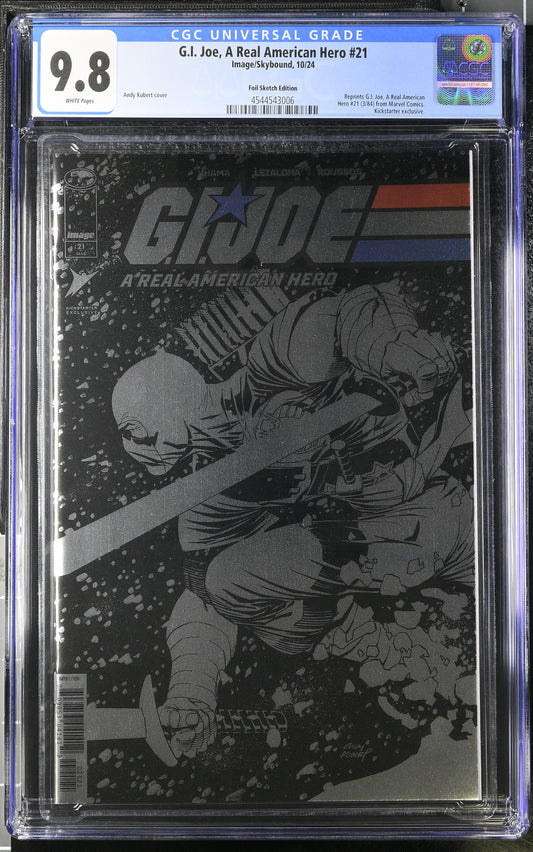 G.I. Joe, A Real American Hero #21 CGC 9.8 * Kickstarter exclusive Sketch Foil