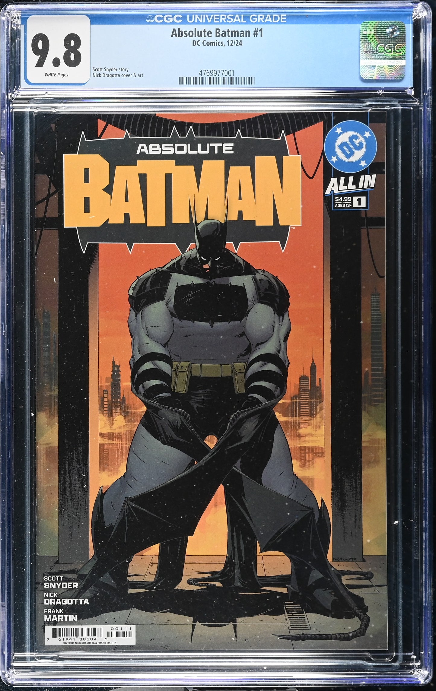 Absolute Batman #1 CGC 9.8 * 1st Print Cover A Dragotta