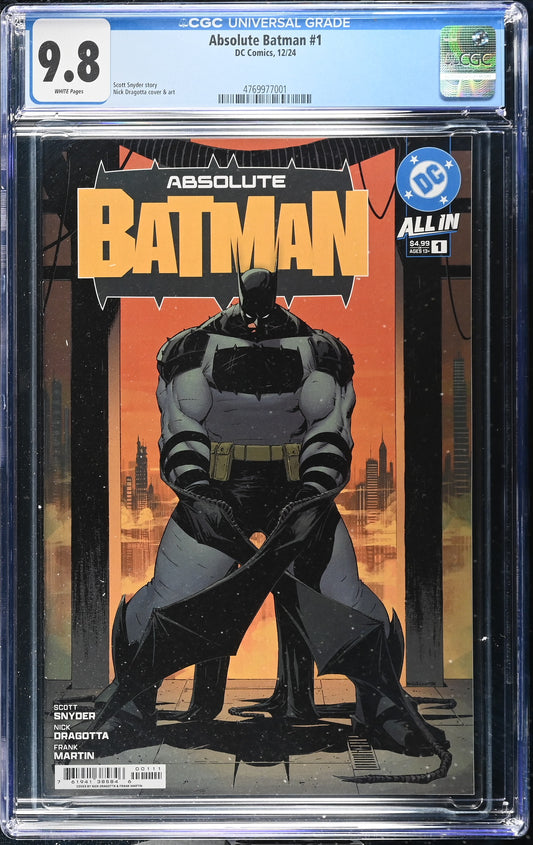 Absolute Batman #1 CGC 9.8 * 1st Print Cover A Dragotta
