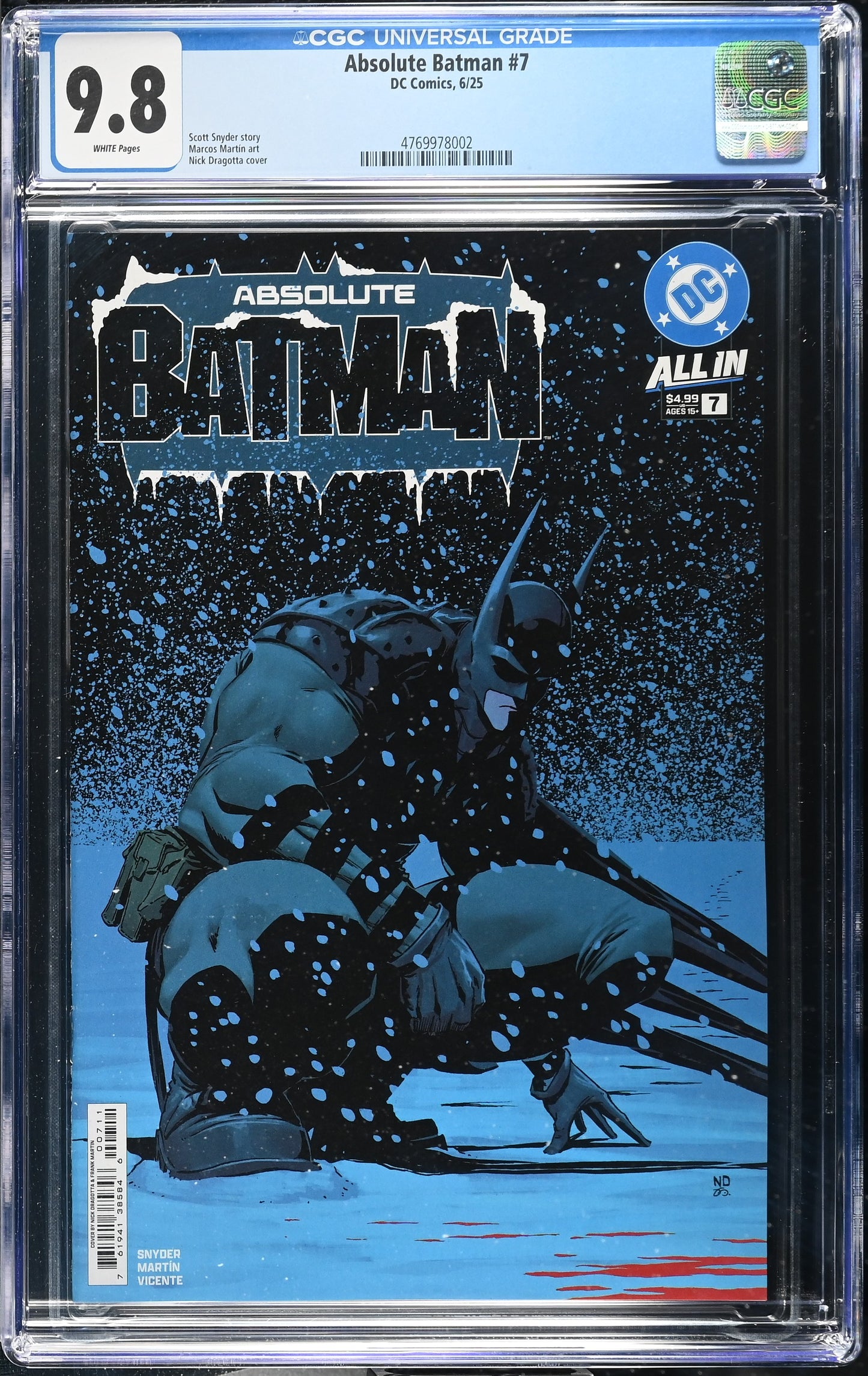 Absolute Batman #7 CGC 9.8 * 1st Print Cover A Dragotta