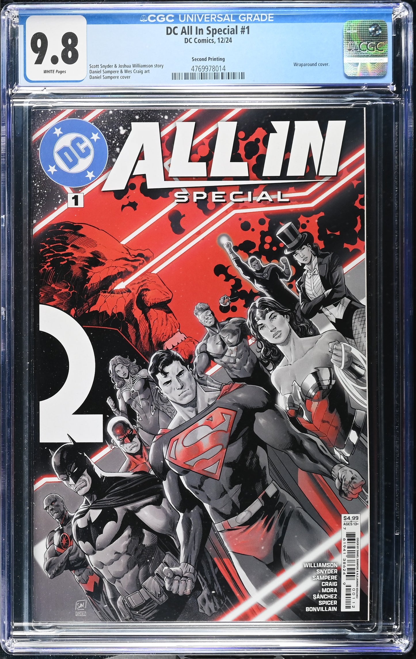 DC All In Special #1 CGC 9.8 * 2nd Print Daniel Sampere Cover