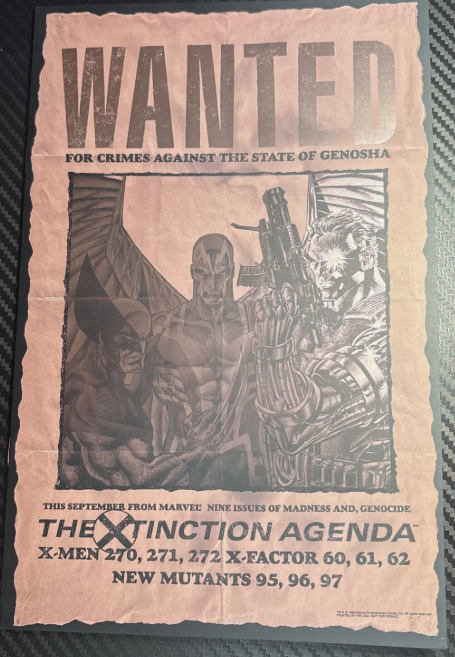 Uncanny X-Men #270 * Facsimile Mexican Foil Reprint - WANTED Poster