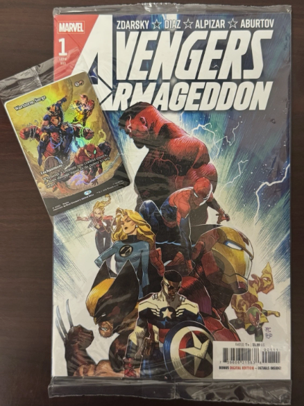 AVENGERS: ARMAGEDDON #1 * Cover A Sealed with Warstorm Surge FOIL MTG Card