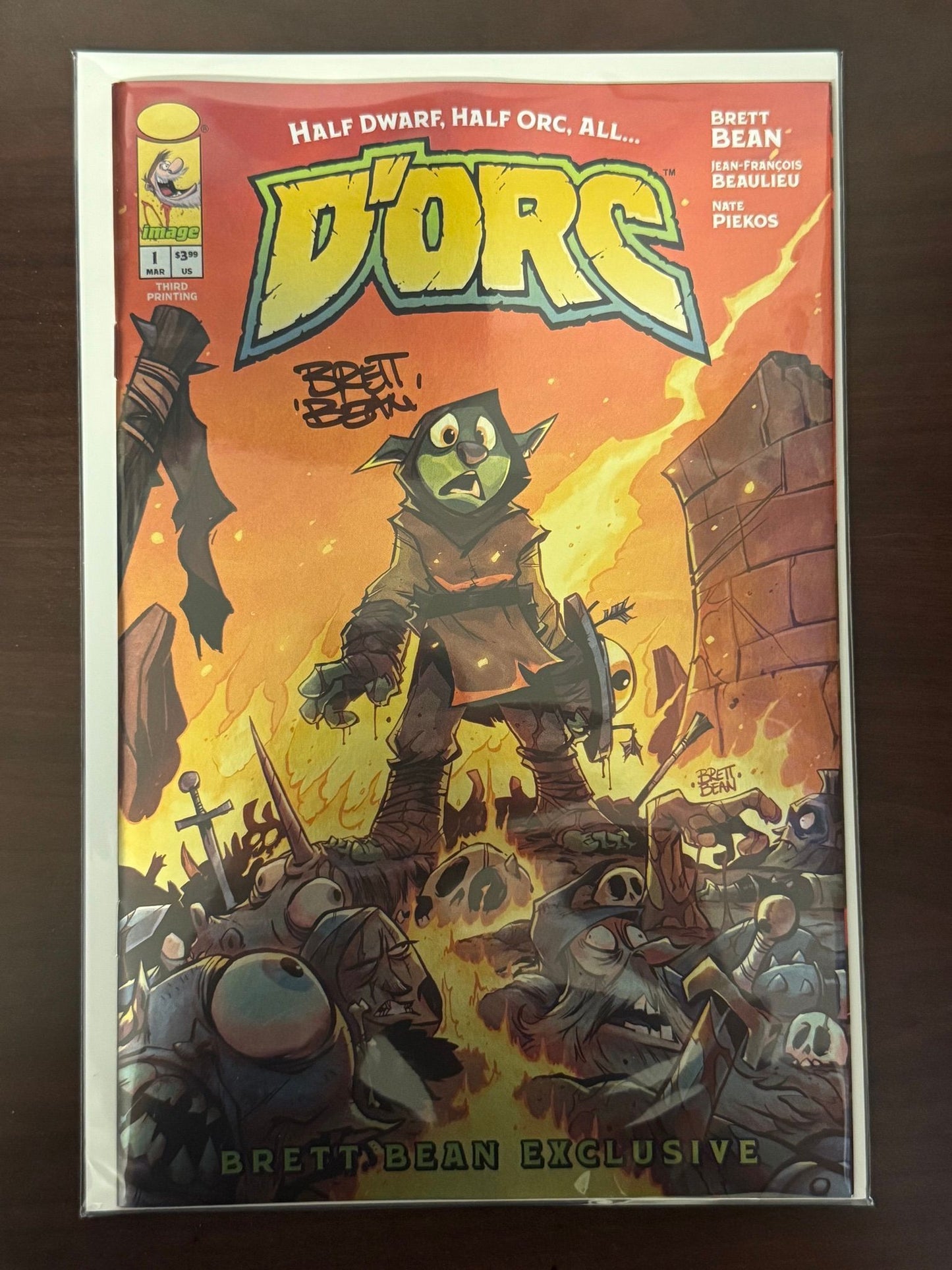 DORC #1 * 3rd Print Foil Brett Bean Exclusive Signed w/ COA