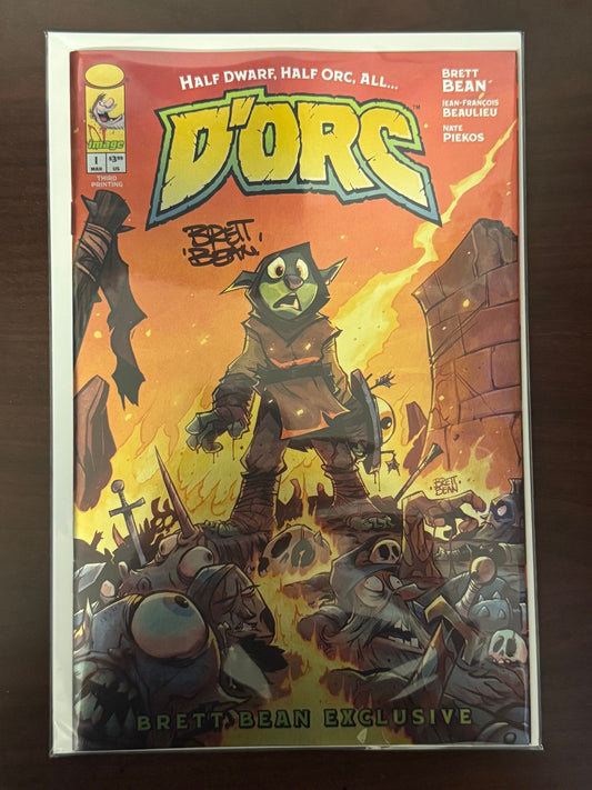 DORC #1 * 3rd Print Foil Brett Bean Exclusive Signed w/ COA